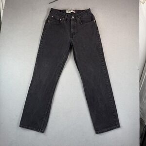 VTG Levis 550 Jeans Mens 30x30 Black Relaxed Fit Tapered 100% Cotton Tag 31x32